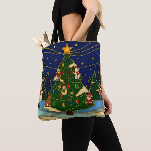 Cloisonne Art Whimsical Forest Classic Christmas Tasche (Von Nahem)