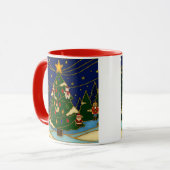 Cloisonne Art Whimsical Forest Classic Christmas Tasse (Vorderseite Links)