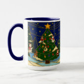 Cloisonne Art Whimsical Forest Classic Christmas  Tasse (Links)