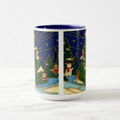 Cloisonne Art Whimsical Forest Classic Christmas  Tasse (Zentrum)