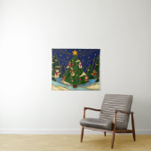 Cloisonne Art Whimsical Forest Classic Christmas Wandteppich (Beispiel (Horizontal))