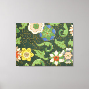 Cloisonne China Muster Asiatisch Orientalisch Leinwanddruck