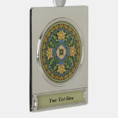 Cloisonne China Patter Asian Oriental Banner-Ornament Silber (Rechts)