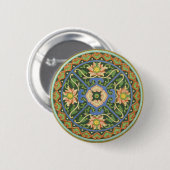Cloisonne China Patter Asian Oriental Button (Vorne & Hinten)