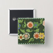 Cloisonne China Patter Asian Oriental Button (Vorne & Hinten)