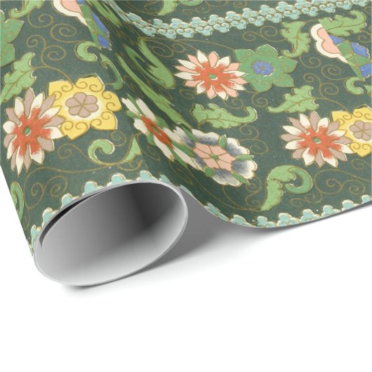 Cloisonne China Patter Asian Oriental Geschenkpapier (Rolleneckpunkt)