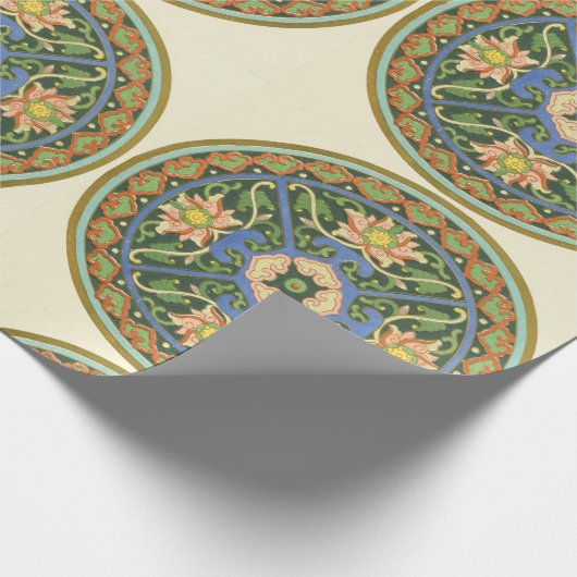 Cloisonne China Patter Asian Oriental Geschenkpapier (Ecke)
