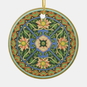 Cloisonne China Patter Asian Oriental Keramikornament