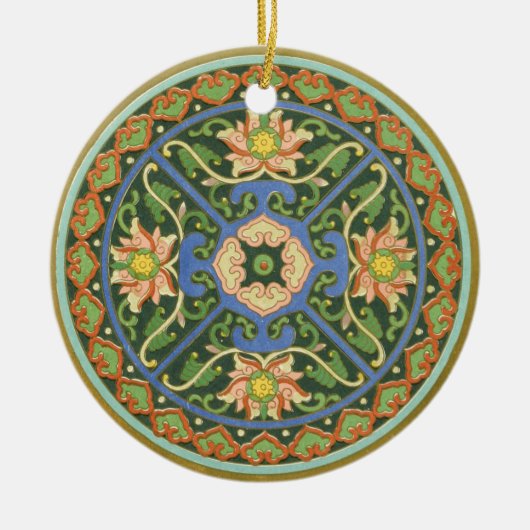 Cloisonne China Patter Asian Oriental Keramikornament (Vorne)