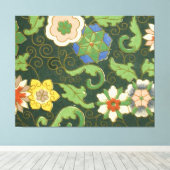 Cloisonne China Patter Asian Oriental Leinwanddruck (Insitu (Holzboden))