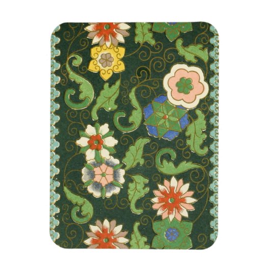 Cloisonne China Patter Asian Oriental Magnet (Vertikal)