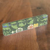 Cloisonne China Patter Asian Oriental Namensplakette (Seite)