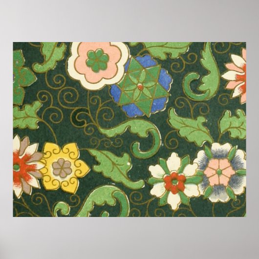 Cloisonne China Patter Asian Oriental Poster (Vorne)