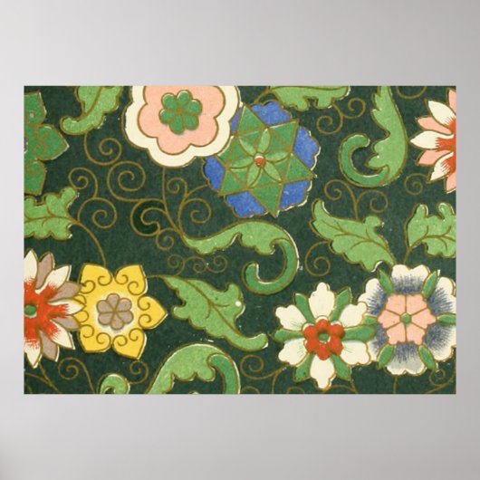 Cloisonne China Patter Asian Oriental Poster (Vorne)