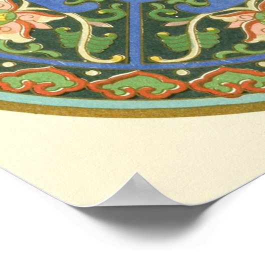 Cloisonne China Patter Asian Oriental Poster (Ecke)