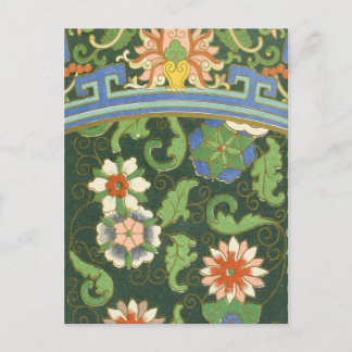 Cloisonne China Patter Asian Oriental Postkarte