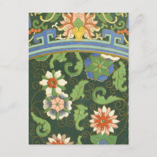 Cloisonne China Patter Asian Oriental Postkarte (Vorderseite)
