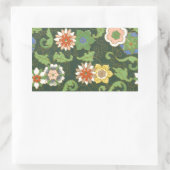 Cloisonne China Patter Asian Oriental Rechteckiger Aufkleber (Tasche)