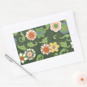 Cloisonne China Patter Asian Oriental Rechteckiger Aufkleber (Umschlag)