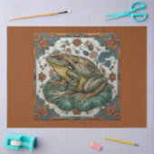 Cloisonne Frog on Lily Pad Tissue & Decoupage Pape Seidenpapier (Basteln)