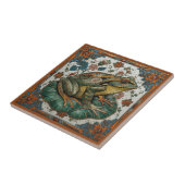 Cloisonne-Frosch auf Seerosenblatt Fliese (Seite)