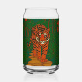 Cloisonne Kunst Tiger auf dem Dschungelpfad Dosenglas (Rückseite)