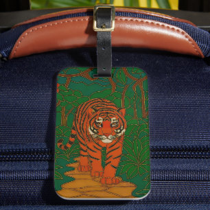 Cloisonne Kunst Tiger auf dem Dschungelpfad Gepäckanhänger