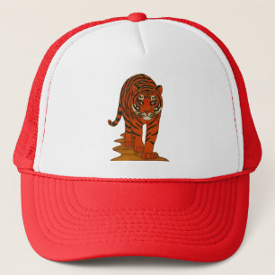 Cloisonne Kunst Tiger auf dem Dschungelpfad Truckerkappe