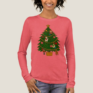 Cloisonne-Kunst-Weihnachtsbaum-Figurenschmuck Tri-Blend Shirt