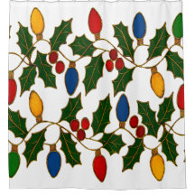 Cloisonne-Kunst-Weihnachtslichter und Stechpalme