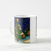 Cloisonne Kunst Whimsical Forest Klassisches Weihn Kaffeetasse (Vorderseite Links)