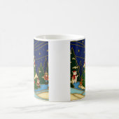 Cloisonne Kunst Whimsical Forest Klassisches Weihn Kaffeetasse (Mittel)