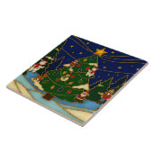 Cloisonne Kunst Whimsical Wald Klassisches Weihnac Fliese (Seite)