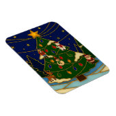 Cloisonne Kunst Whimsical Wald Klassisches Weihnac Magnet (Rechte Seite)