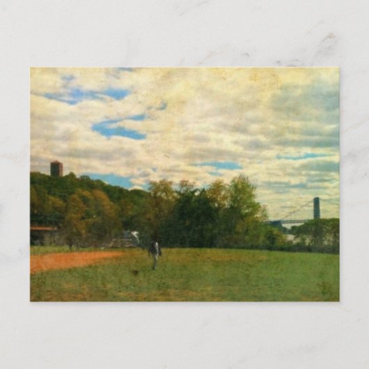 Cloisters und George Washington Bridge Postkarte (Vorderseite)