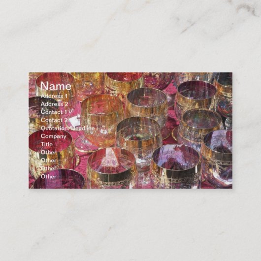 Clolored Glasses Business Card Visitenkarte (Vorderseite)