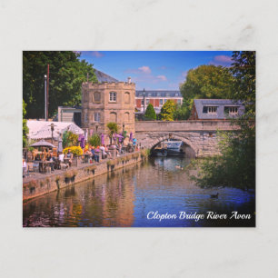 Clopton Bridge River Avon Stratford Upon Avon Postkarte