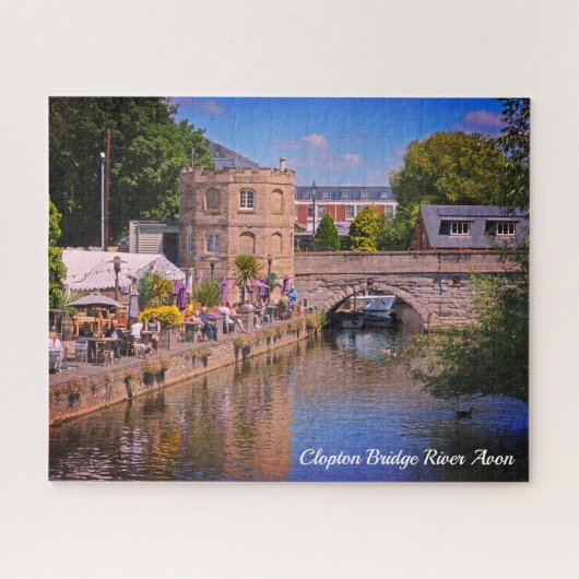 Clopton Bridge und Pub Stratford Upon Avon Puzzle (Horizontal)