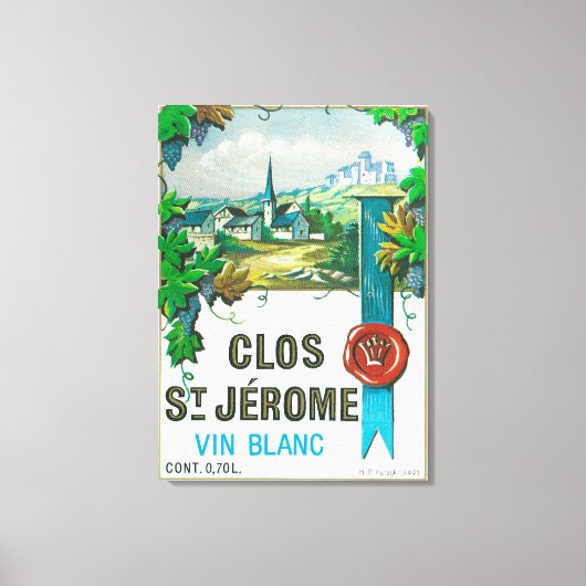 Clos St. Jermoe WeinlabelEurope Leinwanddruck (Vorderseite)