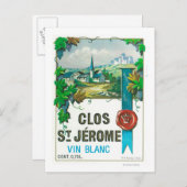 Clos St. Jermoe WeinlabelEurope Postkarte (Vorne/Hinten)