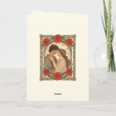 Close Enough To Feel Forever Art Nouveau  Karte (Rückseite)