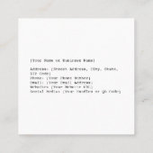 Close-Up Cow Curiosity Quadratische Visitenkarte (Rückseite)