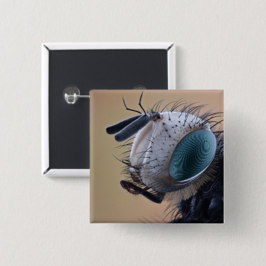Close-up Insect Head Button (Vorne & Hinten)