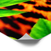 Close-Up Jaguar Leopard Face with Green Eyes Poster (Ecke)