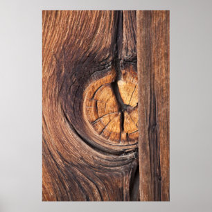 Close up of a wood knot, California Poster