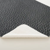 Close up of black leather texture and backgroundle sherpadecke (3/4)
