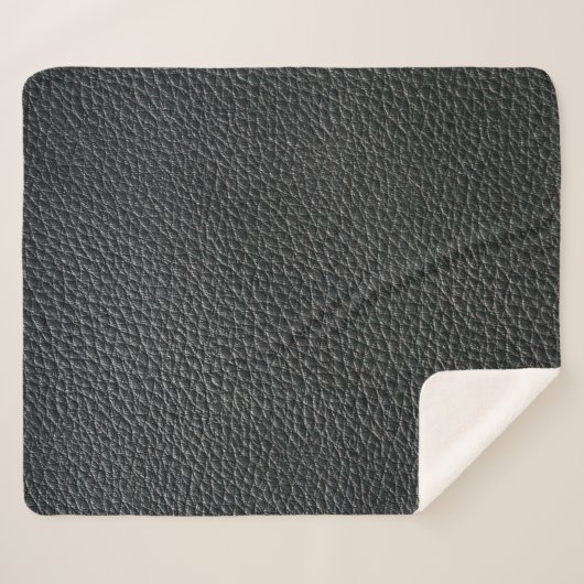Close up of black leather texture and backgroundle sherpadecke (Vorderseite (Horizontal))