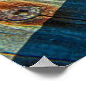 Close-up of boat cleat and rope poster (Ecke)