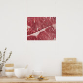 Close-up of raw steak poster (Küche)