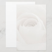 Close up of White Rose Petals Briefpapier (Vorne/Hinten)